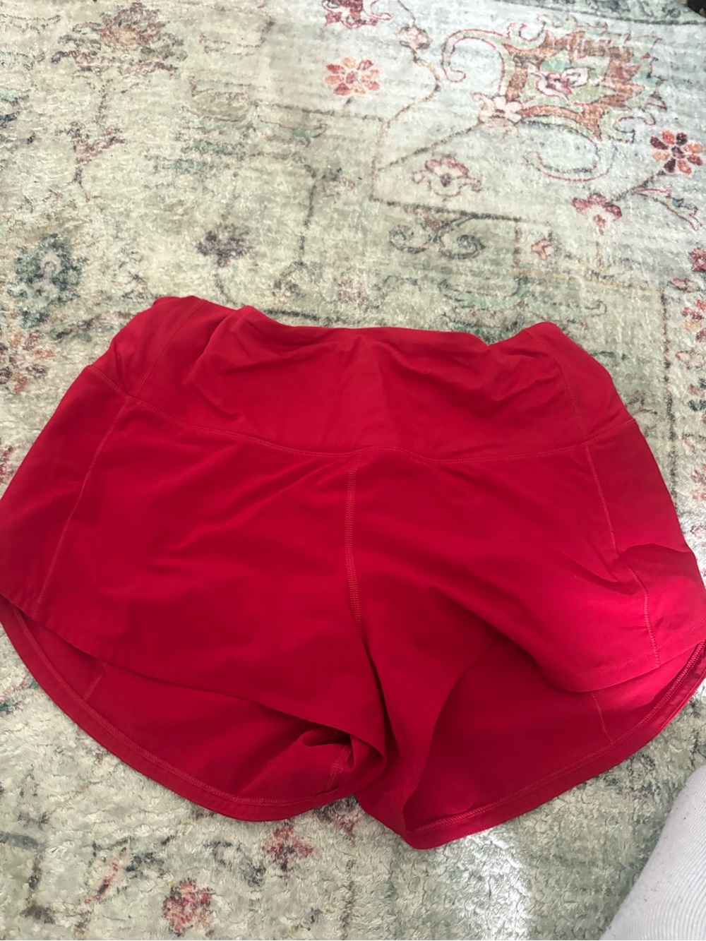 Lululemon Athletica Red Speed Up High-rise Shorts